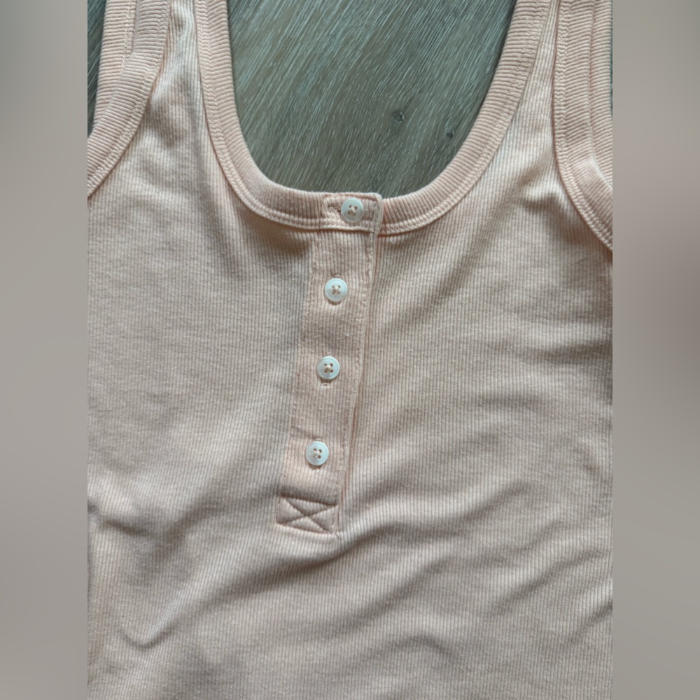 Light Pink Tank Top- Ribbed - Picture 2 of 10